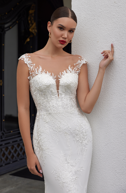 Vestido de Novia Anna — Corte Sirena con Encaje Floral | Love and Lace